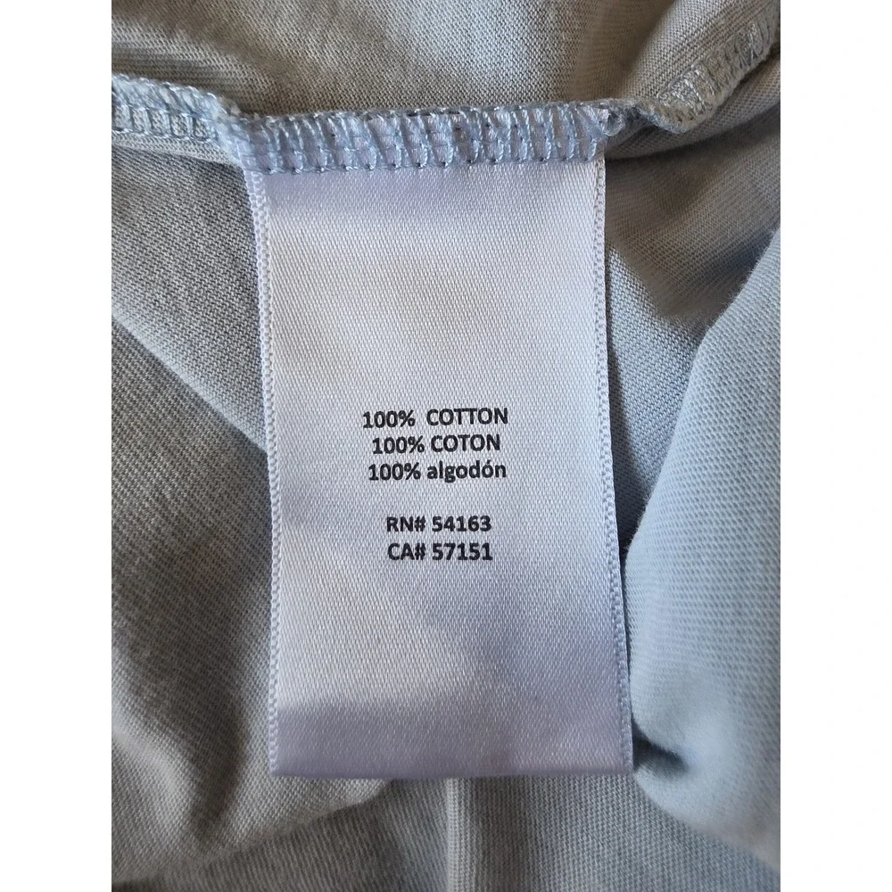 Karl Lagerfeld T-Shirt Size L Light Blue Graphic Crew Neck Cotton Tee